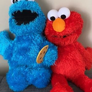 Talking Elmo and Cookie Monster EUC